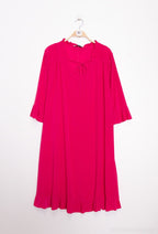 Plus Size Plain dress with bow
