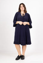 Plus Size Plain dress with bow