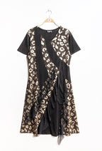 Plus Size Dress with ruffles and leopard print