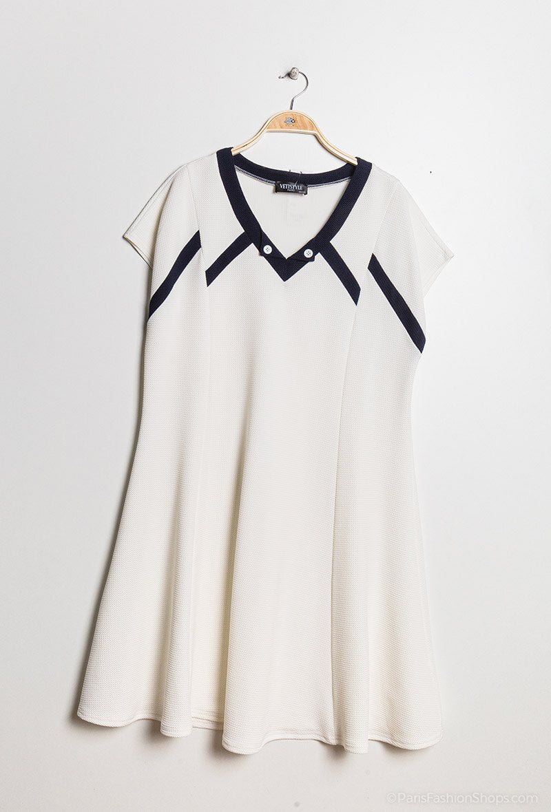 Plus Size Dress with contrasting border