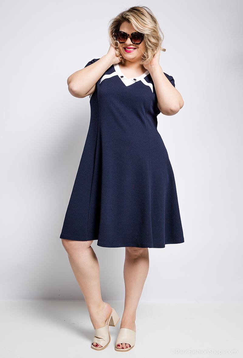 Plus Size Dress with contrasting border