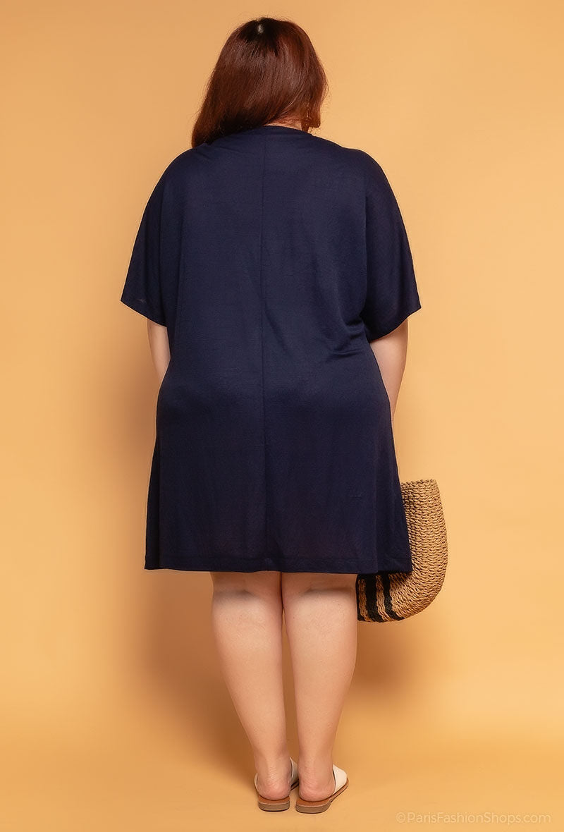 Plus Size Klänning med Dragsnören
