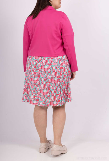 Plus Size Klänning med Jacka Set