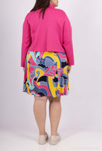 Plus Size Klänning med Jacka Set