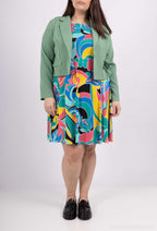 Plus Size Klänning med Jacka Set