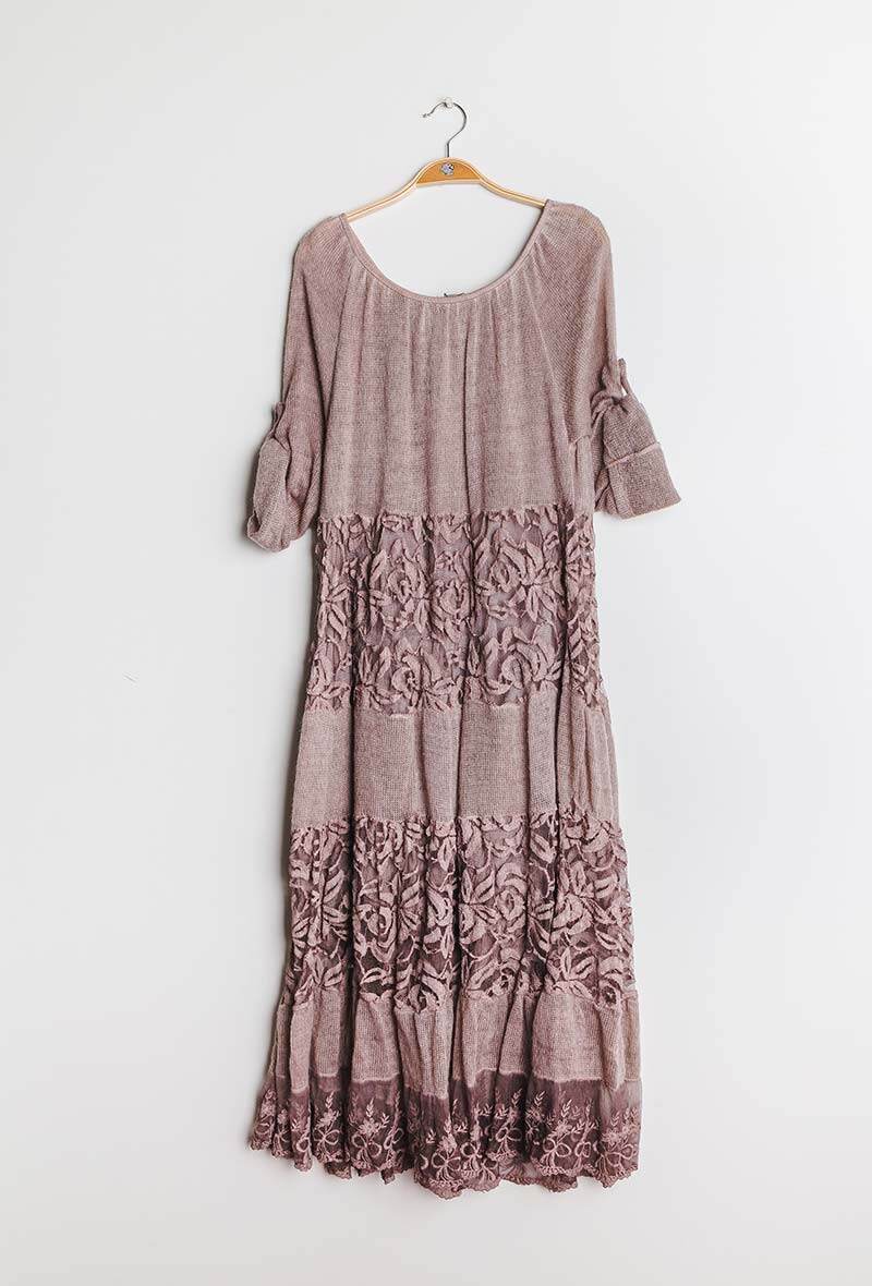 Plus Size Bi-material dress