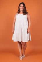 Plus Size Flared Strap Dress