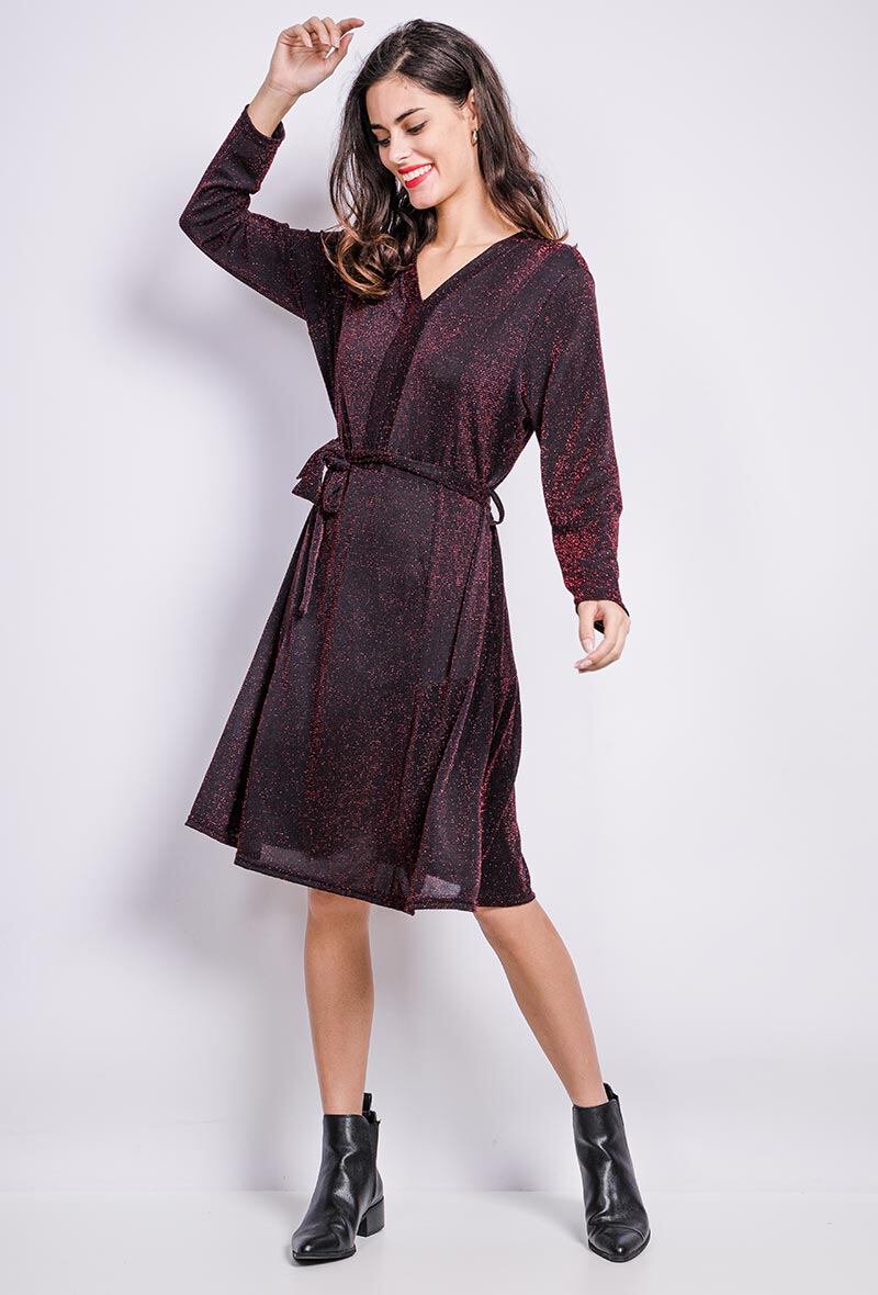 Plus Size Shiny Dress för Festligheter