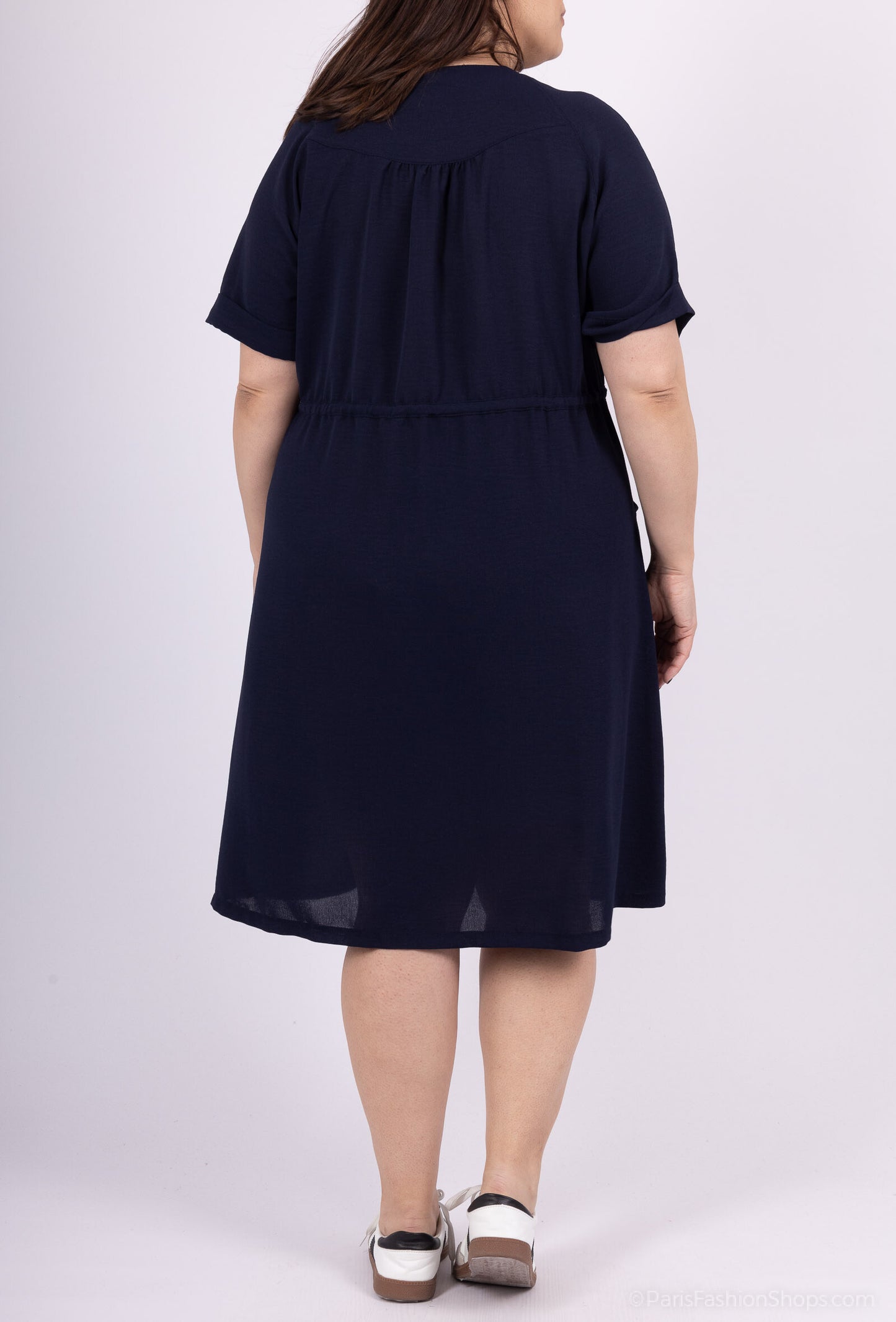 Plus Size Pocket Shirt Dress