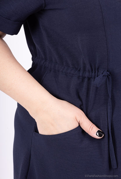 Plus Size Pocket Shirt Dress