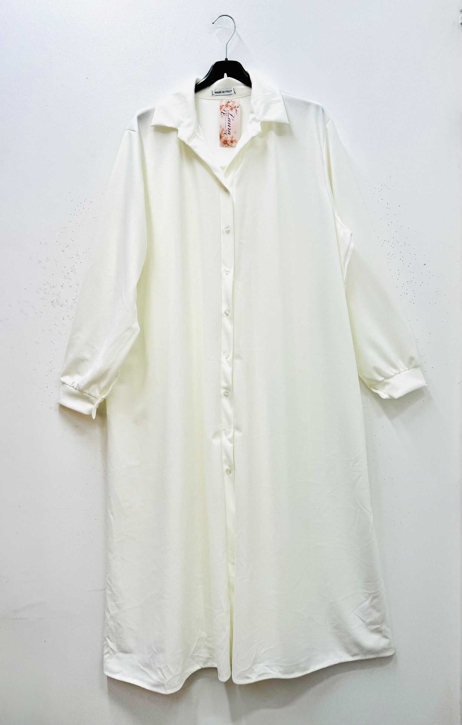 Long shirt dress with pleated back i Plus Size