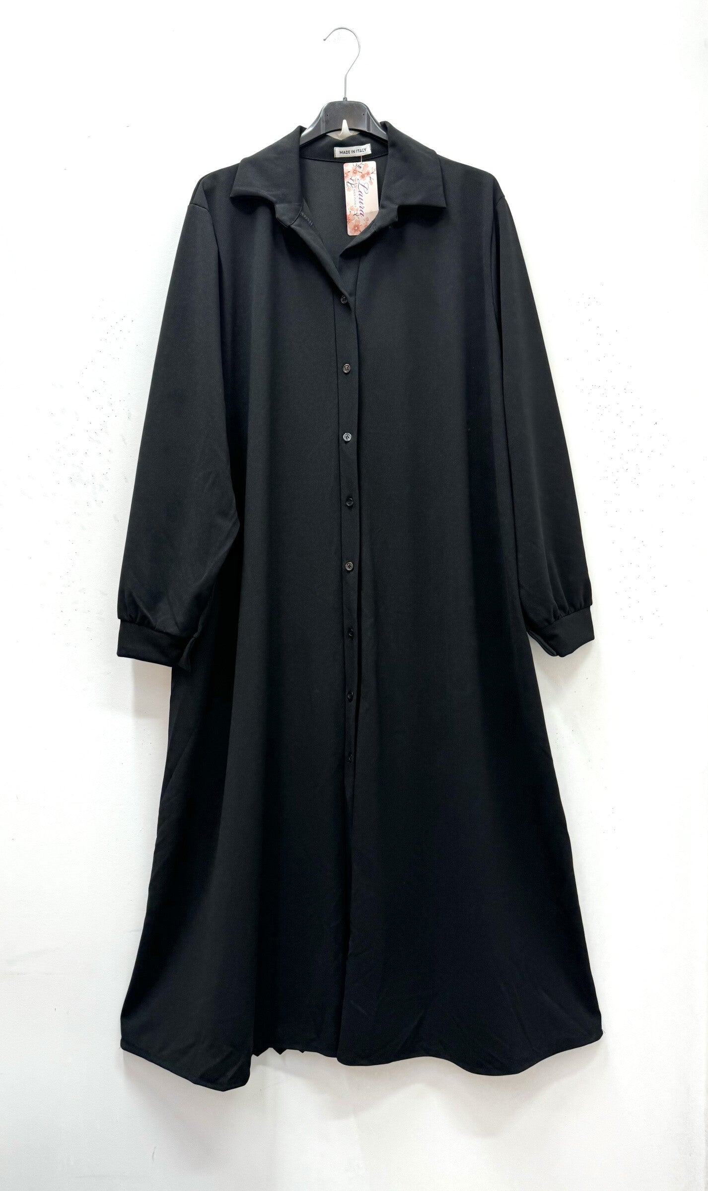 Long shirt dress with pleated back i Plus Size
