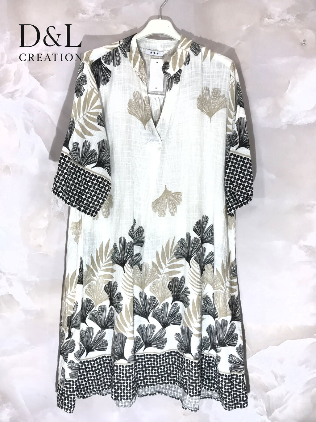 Plus Size Blommig Klänning T38 T50