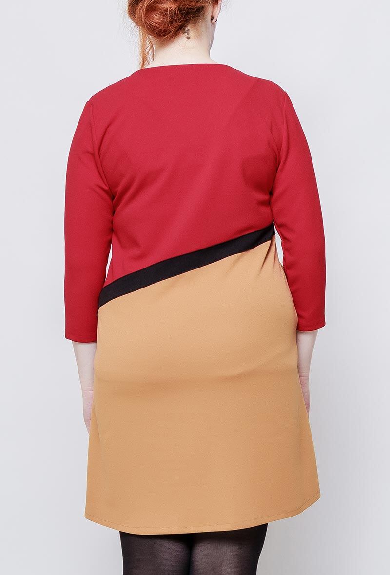 Plus Size Färgblock Klänning