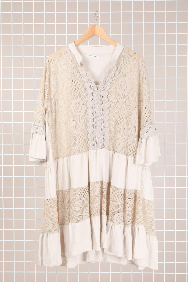 Plus Size Lace Dress with Underneath Tank Top
