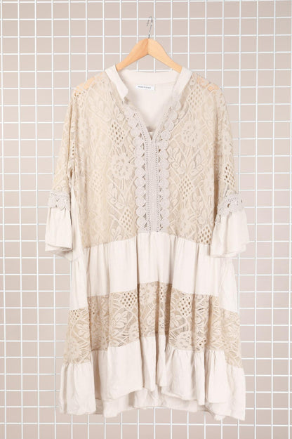 Plus Size Lace Dress with Underneath Tank Top