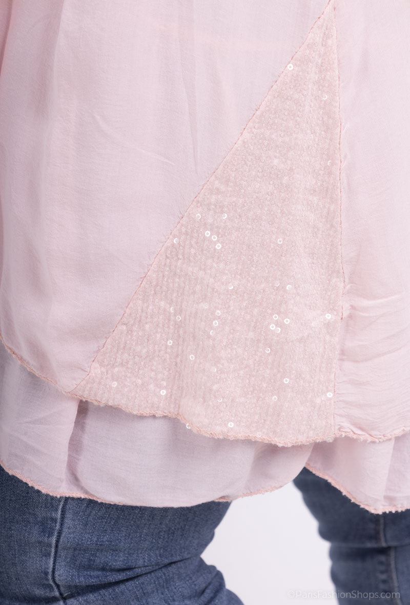 Plus Size Korta Klänning Med Paljetter