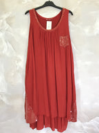 Plus Size Short lined dress with sequin