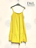 Plus Size Short dress with thin cotton straps size 38 to 46