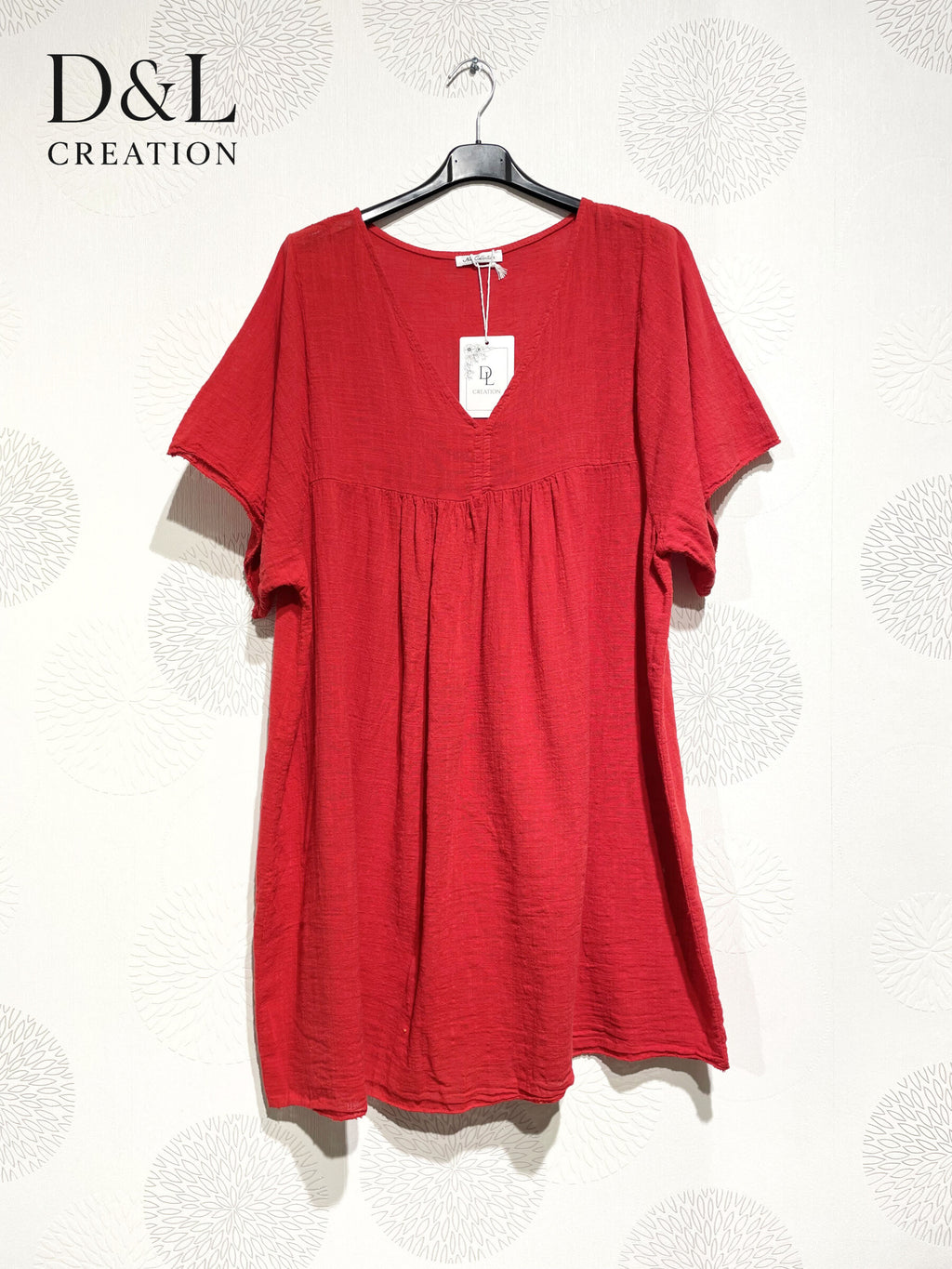 Plus Size Kort Klänning V-ringad T38 till T52