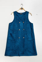 Plus Size Robe courtes avec 4 bouton