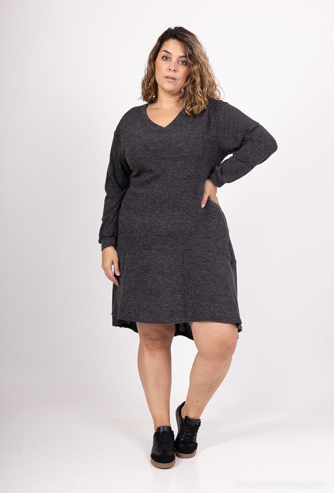 Plus Size Half long dress