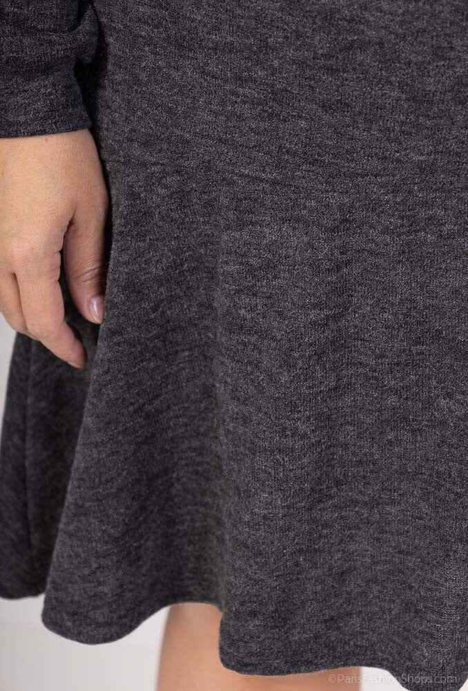 Plus Size Halvlång Klänning