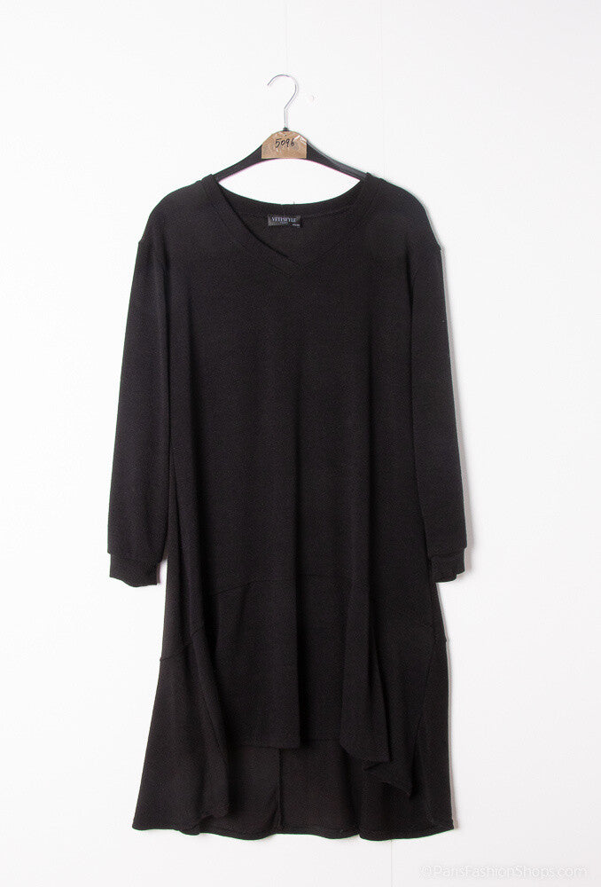 Plus Size Halvlång Klänning