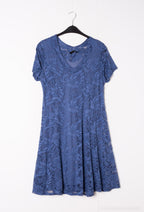 Plus Size Lace dress with flared doublet