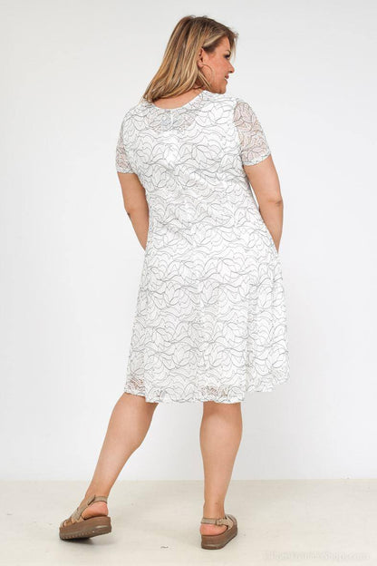 Plus Size Lace Dress för Vackra Kvinnor
