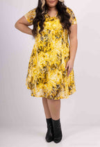 Plus Size Flared Lace Dress i Doubles