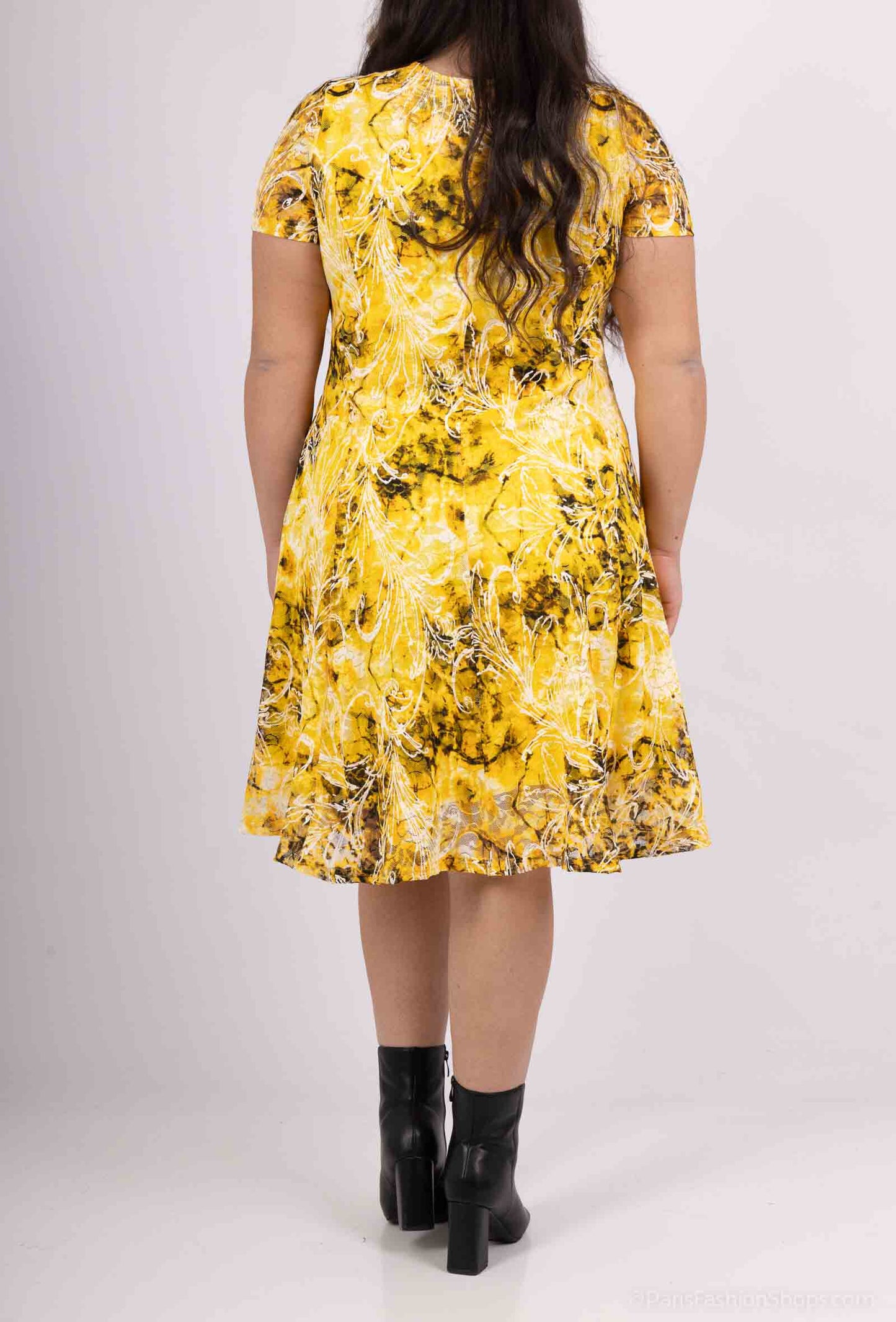Plus Size Flared Lace Dress