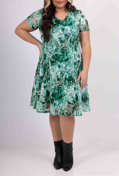 Plus Size Flared lace dress in doubles