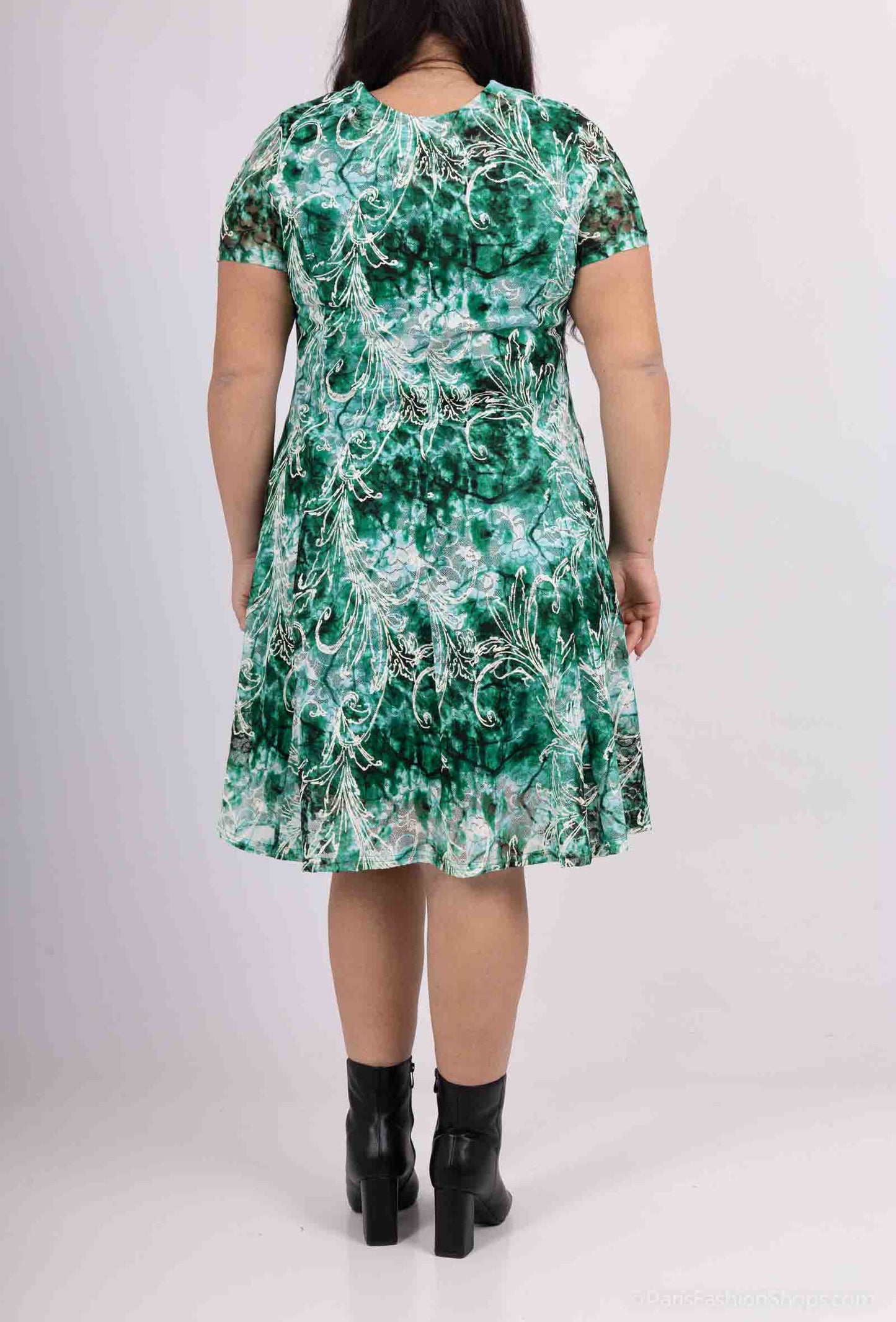 Plus Size Flared Lace Dress