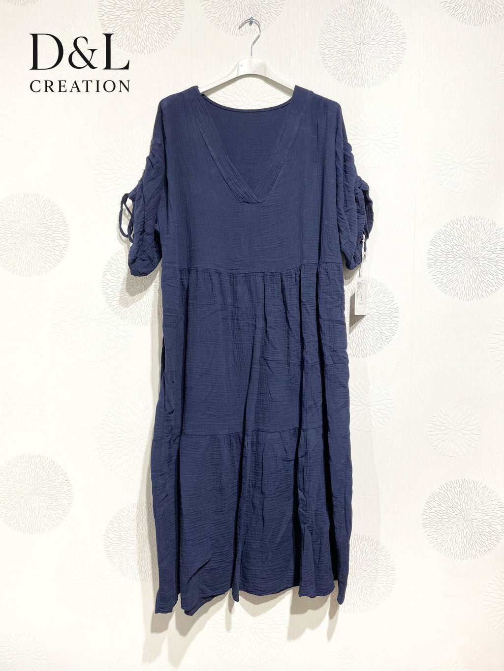 Plus Size Double dress cotton gauze v t38 to t46
