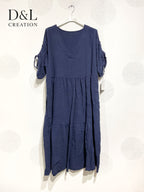 Plus Size Double dress cotton gauze v t38 to t46