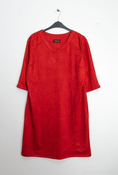 Plus Size Suede effect dress