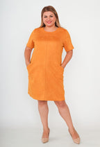 Plus Size Suede dress
