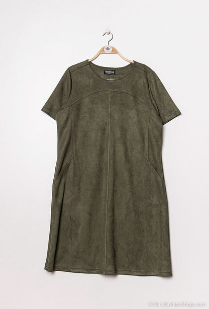 Plus Size Suede dress