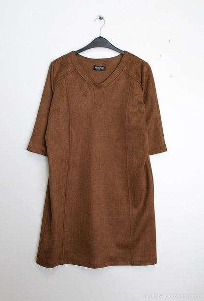 Plus Size Suede effect dress