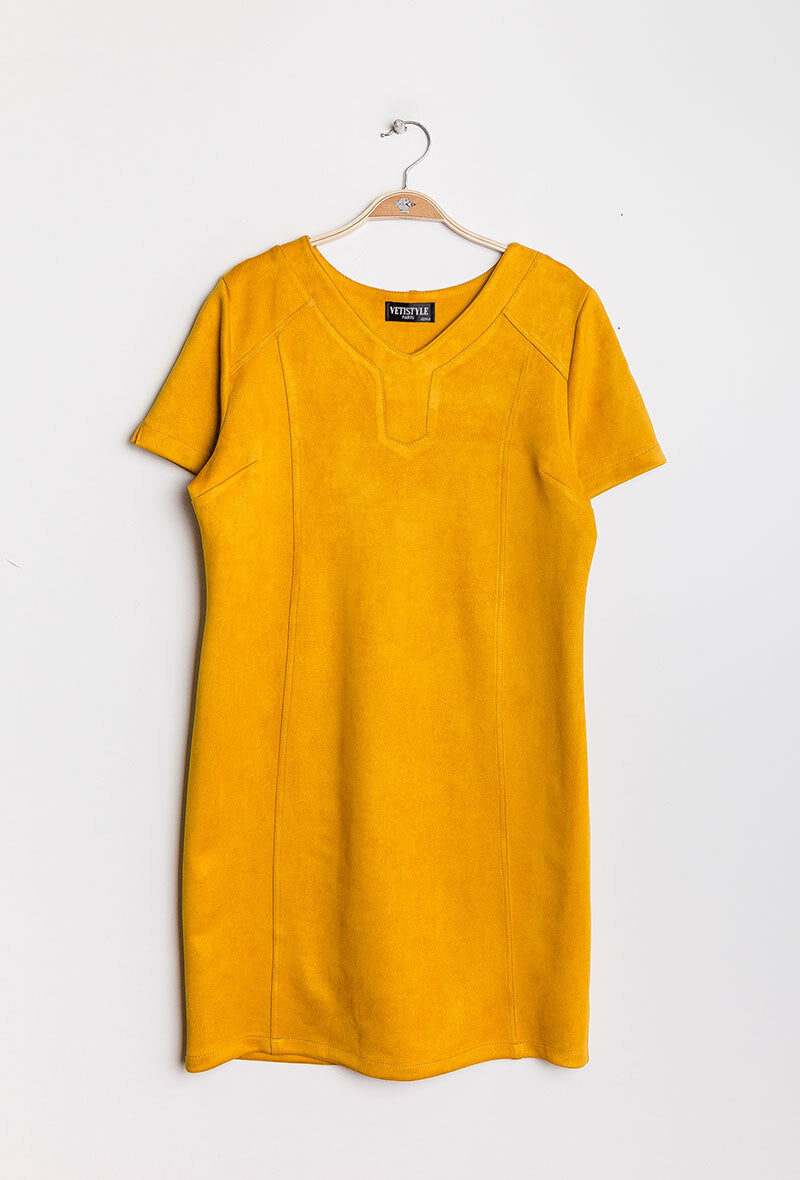 Plus Size Suede dress