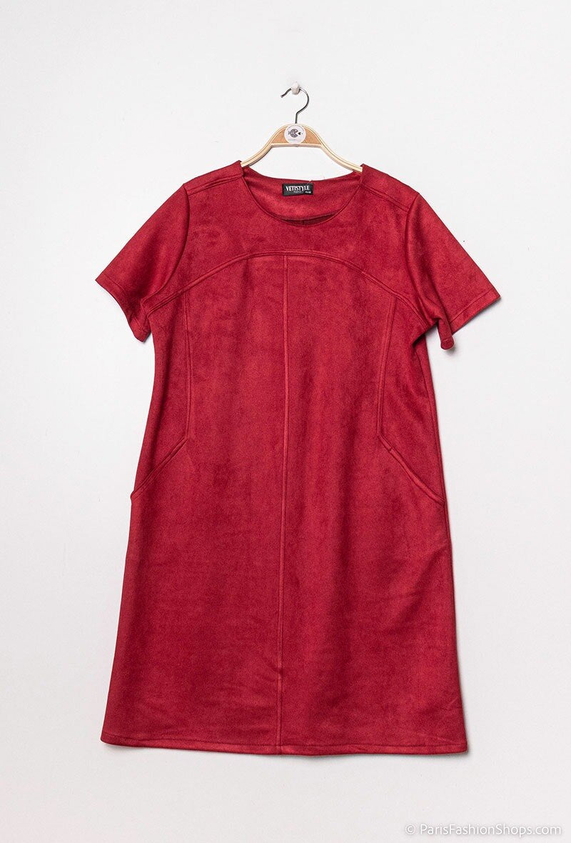 Plus Size Suede dress