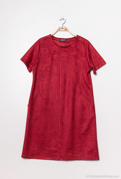 Plus Size Suede dress