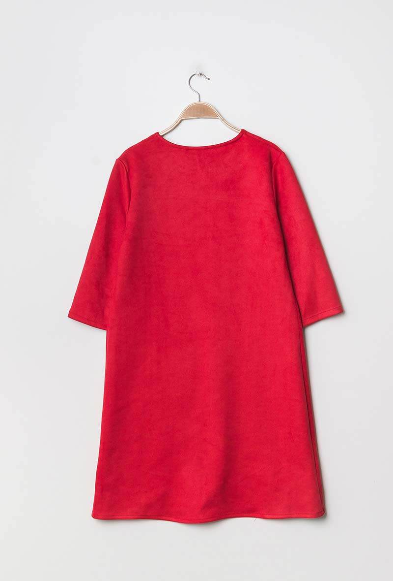 Plus Size Suede Klänning