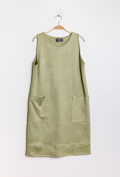 Plus Size Suede Dress for Elegant Women