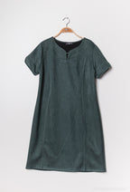 Plus Size Suede Klänning