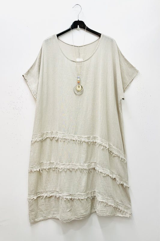 Plus Size Cotton dress with necklace