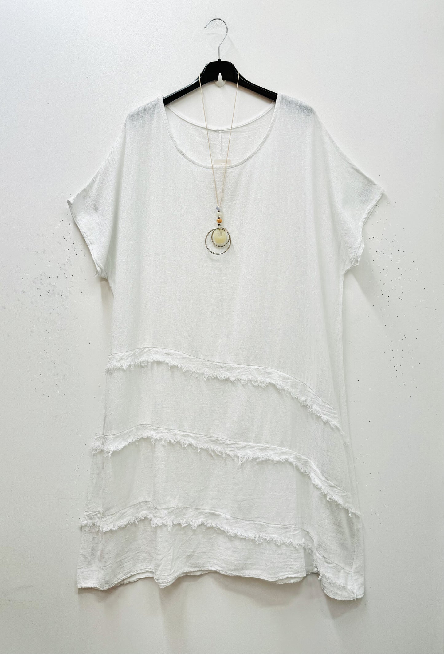 Plus Size Cotton dress with necklace
