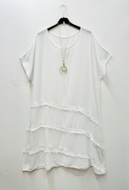 Plus Size Cotton dress with necklace