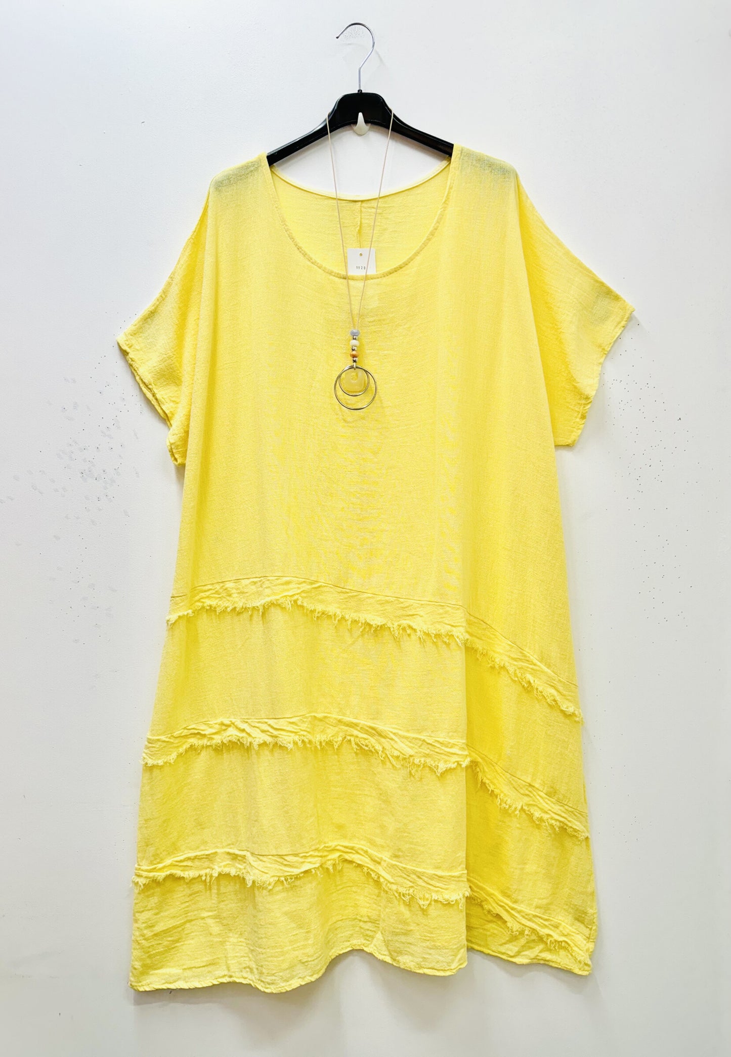 Plus Size Cotton dress with necklace